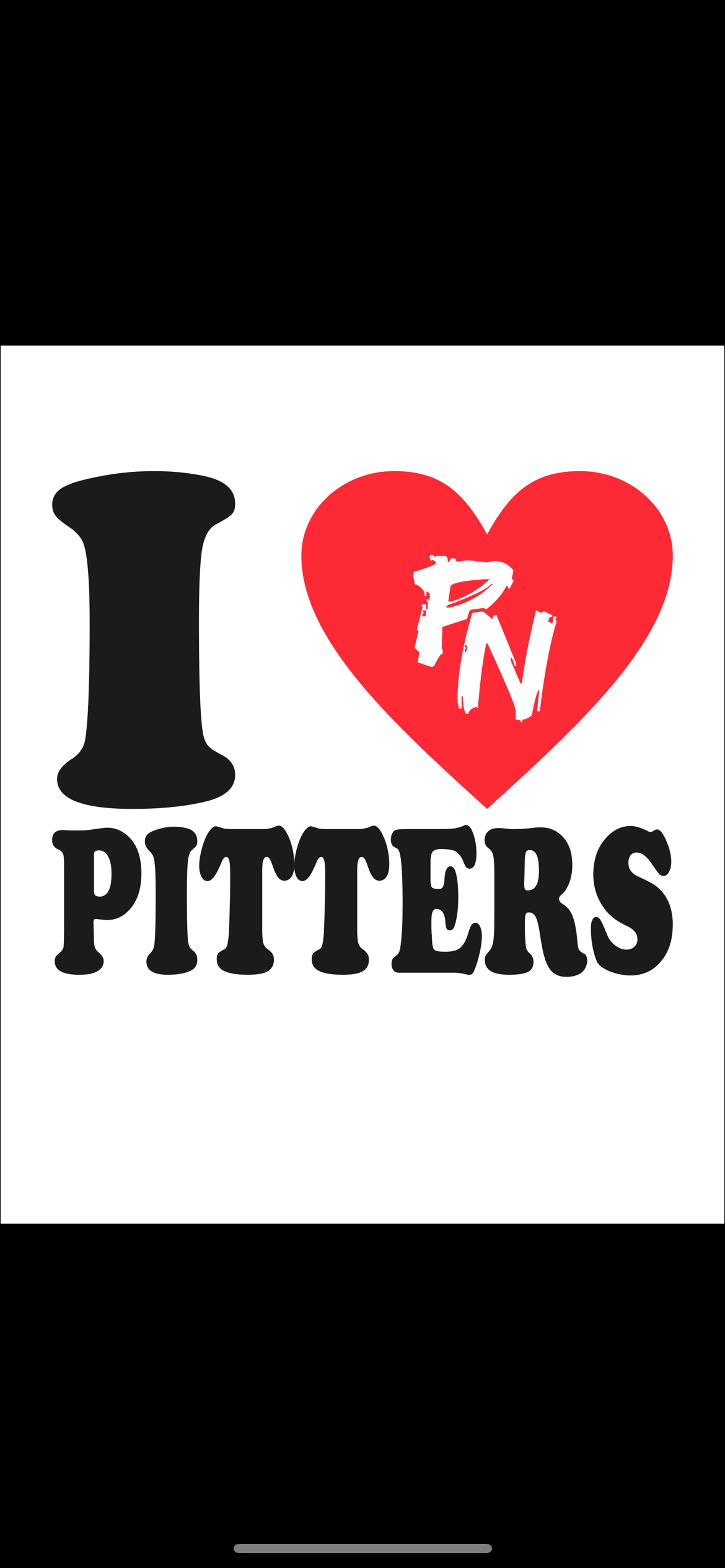 I love Pitters Hoodie Or Tee