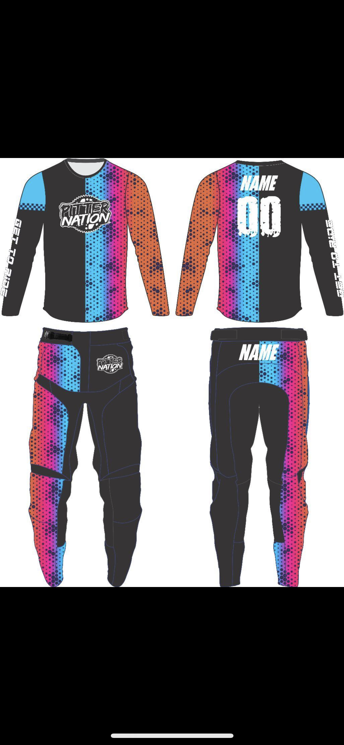 Retro Set of Pitter Nation Custom Jersey