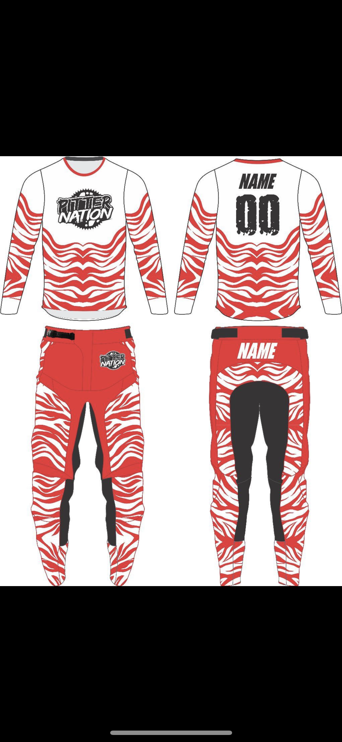 Retro Set of Pitter Nation Custom Jersey