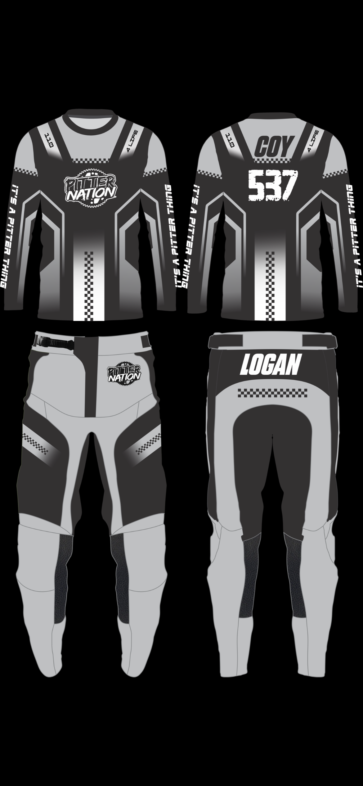 OG Pitter Nation Custom Jersey's and Pants