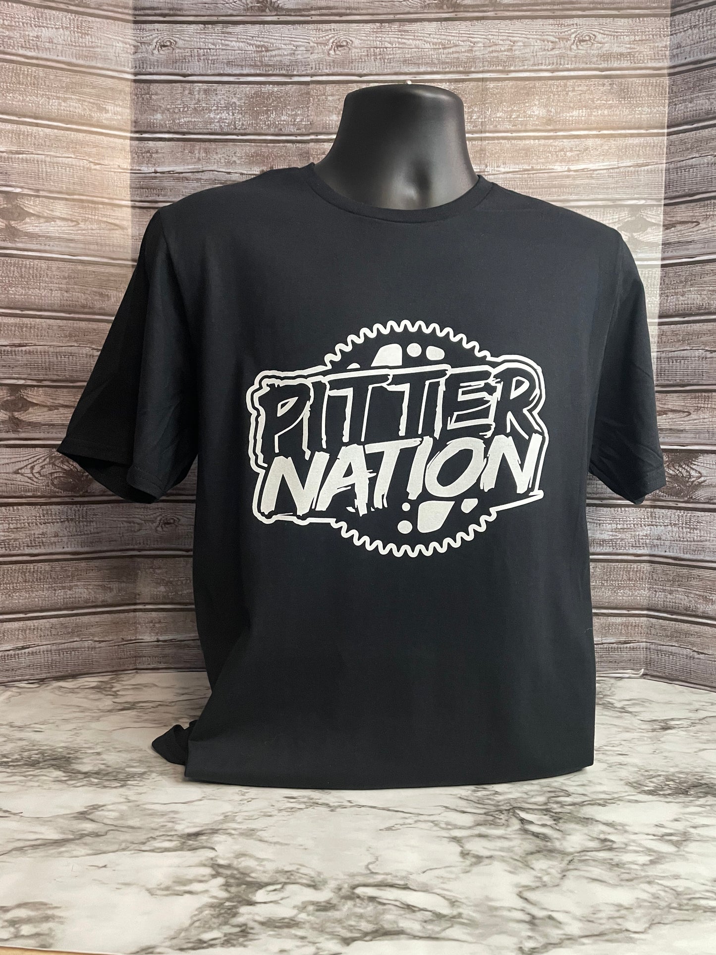 White Pitter Nation Front Logo Tee