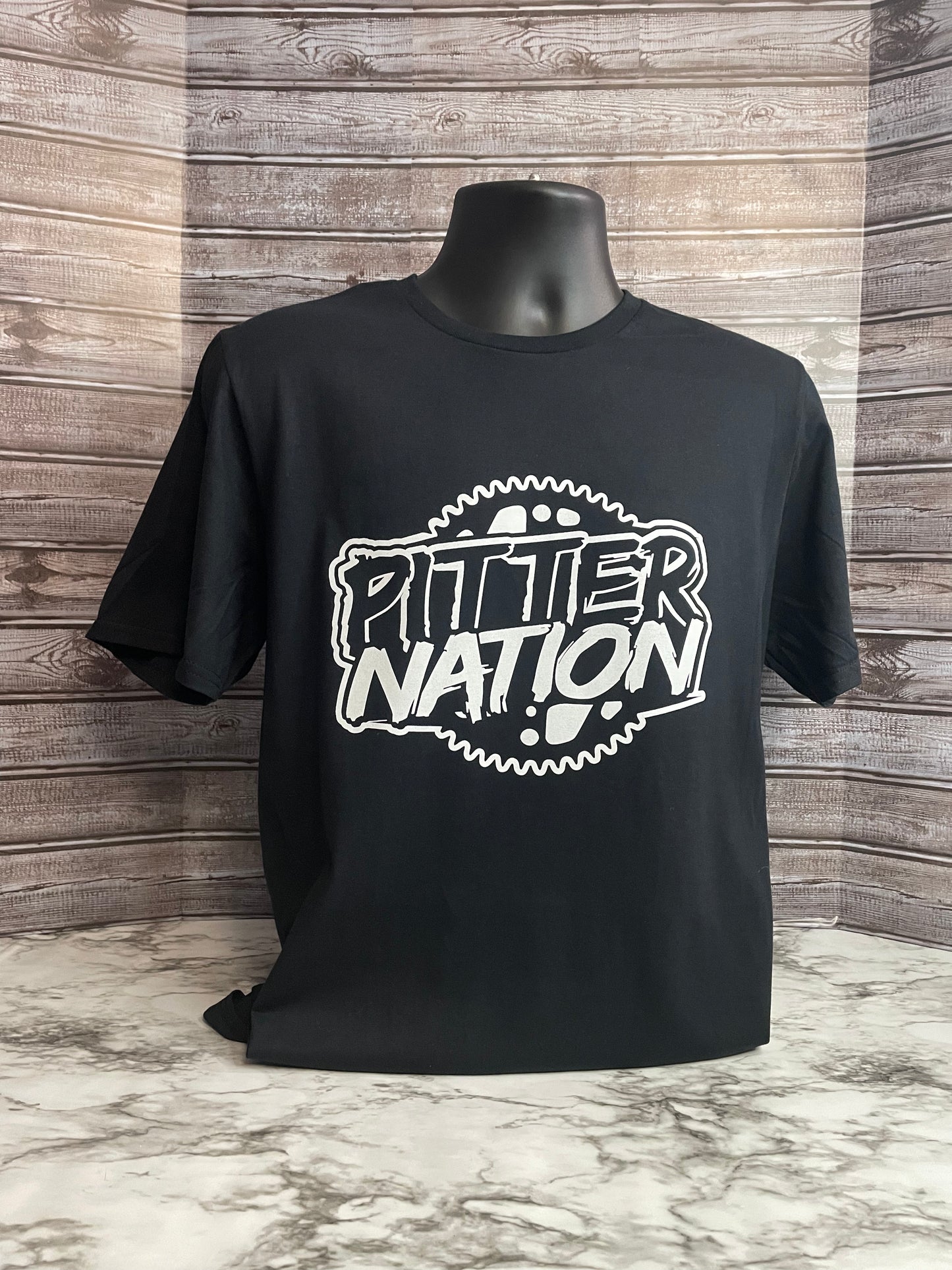 White Pitter Nation Front Logo Tee