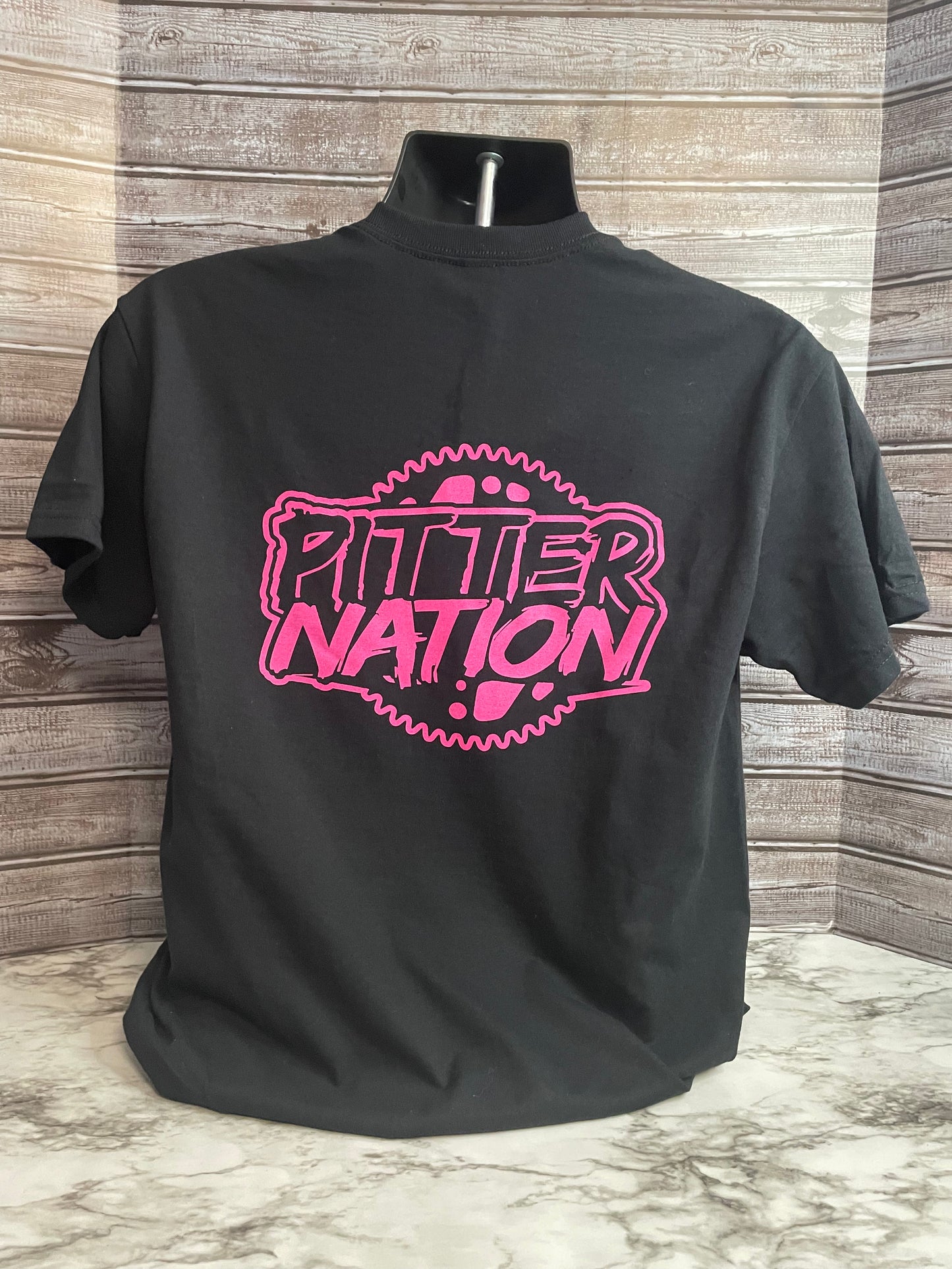 Pitter Nation Hot Pink Front Logo Tee