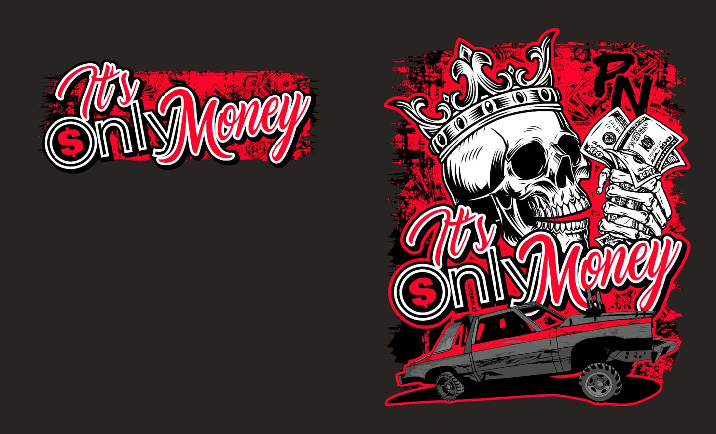 Its Only Money Red  Tee or Hoodie
