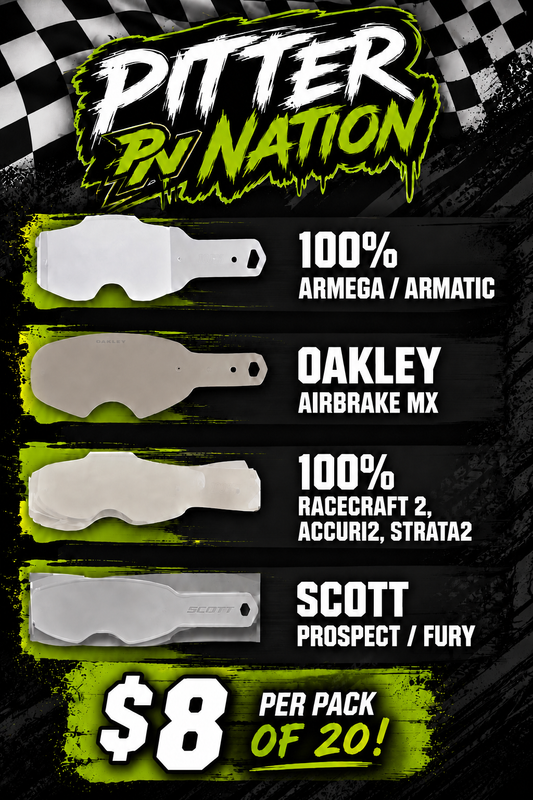 Tear-Offs  100% Armegas, Scott Prospect/Fury, Oakley Airbrakes or 100% Accuri2